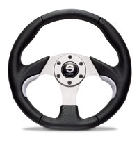 Sparco Naxos Balck/Silver Steering Wheel from Upgrade Motoring