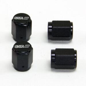 SSR GT Aluminum Magnetic Valve Stem Caps 4pcs Black 1SB2DD100BL