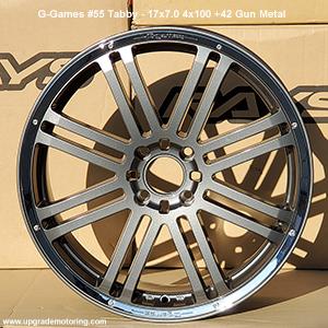 G-Games #55 Tabby Wheel 17×7.0 4×100 +42 Gun Metal – Single