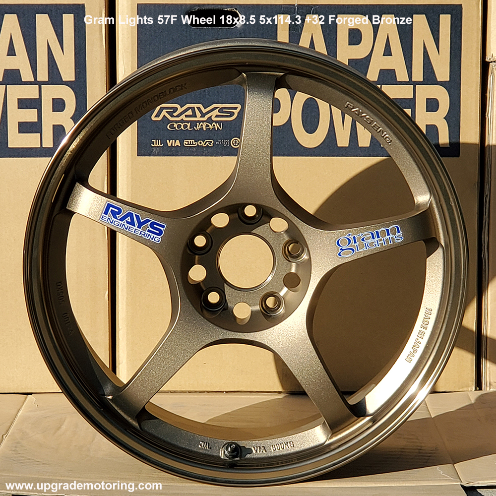 Gram Lights 57F Wheel 18x8.5 5x114.3 +30 Forged Bronze. Single