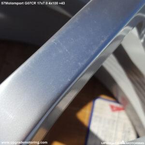 57 Motor Sport G07CR 17×7.0 4×100 +43 Brightening Sil – Single