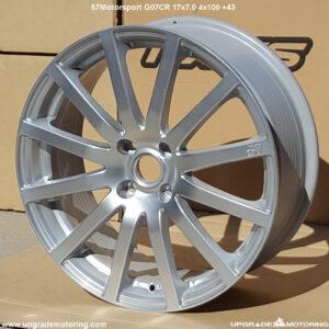 57 Motor Sport G07CR 17×7.0 4×100 +43 Brightening Sil – Single