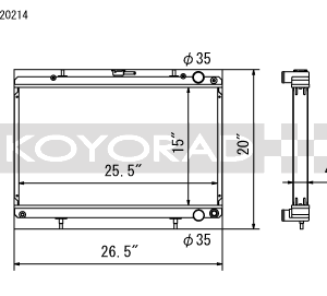 Koyo Radiator – Nissan Skyline GT-R/GT-S 89-93 R32 #HH020214