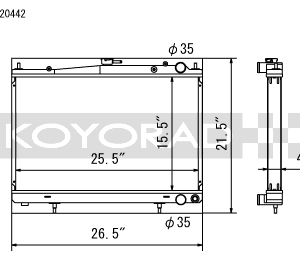 Koyo Radiator – Nissan 94-98 Skyline GT-R/GT-S R33 #HH020442