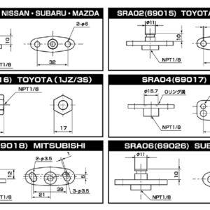 SARD Fuel Rail Adapter – SRA01 – Nissan, Subaru, Mazda