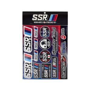SSR Wheels Vinyl Sticker Sheet 10″ x 8″ #TYVSSR2M10IN