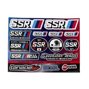 SSR Wheels Vinyl Sticker Sheet 10″ x 8″ #TYVSSR2M10IN