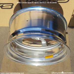 AME Circlar Spec R 18×9.0 5×114.3 +53 Silver Wheel Single