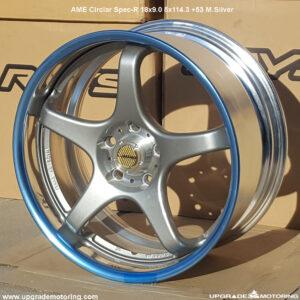 AME Circlar Spec R 18×9.0 5×114.3 +53 Silver Wheel Single