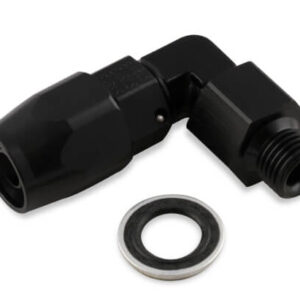 Earl’s Fuel Inlet Fitting Swivel Seal Hose End 90Deg Blk AT849091ERL