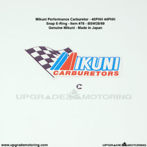Mikuni Carburetor – Snap E-Ring 40/44/50 PHH #BSW28/69