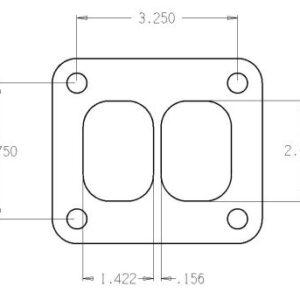 Cometic Turbo FLG T-Series Exh Inlet .010in Divided Gasket #C4513