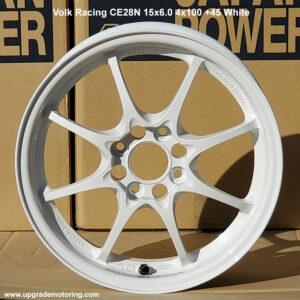 Volk Racing CE28N Wheel 15×6.0 4×100 +45 White – Single