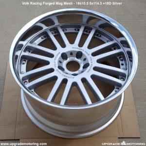 Volk Racing Forged Mag Mesh 19×10.5 5×114.3 +18D Silver. Single