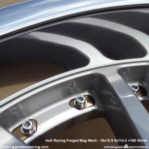 Volk Racing Forged Mag Mesh 19×10.5 5×114.3 +18D Silver. Single