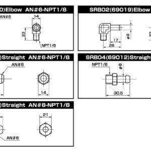 SARD SRB01 1/8NTP to AN-6 Fitting 90 Elbow Fitting #69020