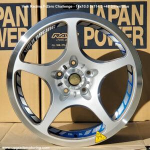 Volk Racing F-Zero Challenge Wheel 18×10.0 5×114.3 +48 Silver/Blue