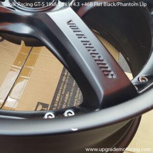 Volk Racing GT-S Wheel 19×8.5 5×114.3 +46 Flat Black Phantom Lip