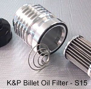 K&P Engineering Billet Oil Filter S15-M 3/4X16 Machine Finish