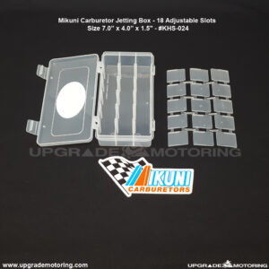 Mikuni Carburetor Jetting Box – 18 Adj. Slots 7x4x1.5″ #KHS-024