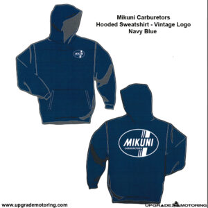Mikuni Carburetor Sweatshirt – Vintage Logo, Navy Blue-XXLarge