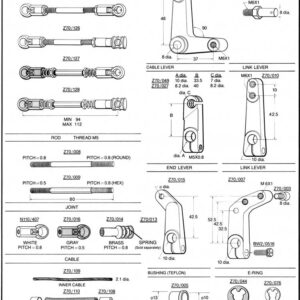 Mikuni Carburetor – Adj Linkage Rod w/Joint Ends 0.8 115mm Replacement