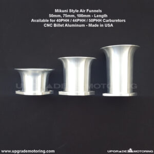 Mikuni Solex Style Air Funnel – 50PHH 75mm O/L – CNC Alum – Each