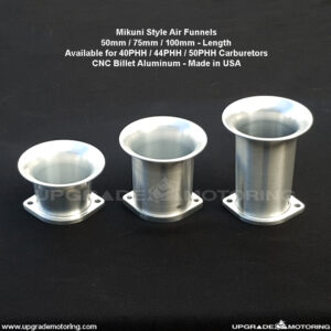 Mikuni Solex Style Air Funnel – 50PHH 75mm O/L – CNC Alum – Each