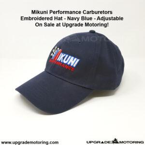 Mikuni Hat – Navy Blue, Embroidered Mikuni Performance Logo