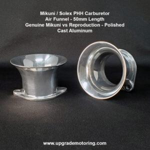 Mikuni Style Air Funnel – 44PHH – 50mm O/L Cast/Polished – Each