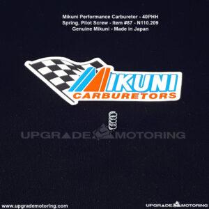 Mikuni Carburetor – Spring, Pilot Screw 40PHH #87 N110.209