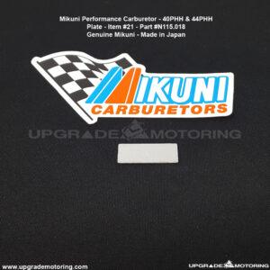 Mikuni Carburetor – Plate. 40/44PHH #21 N115.018