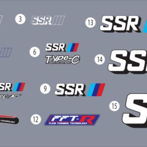 SSR Wheel Decal Small (W60 x H15 mm) PARTS248