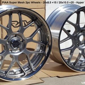 PIAA Super Mesh 2pc Wheels 20×8.5+15(2)/20×10+25(2) 5×120 HT-Set