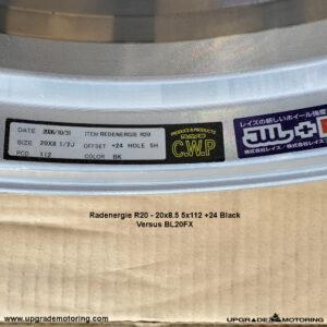 Versus BL20FX/Radenergie R20 20×8.5 5×112 +24 Black – Single