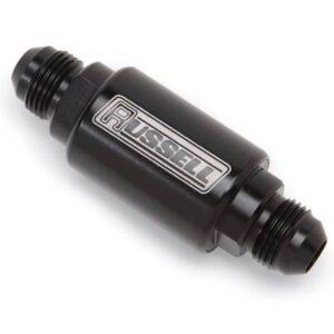 Russell Performance Fuel Filter Blk 3in -6 Male #650133
