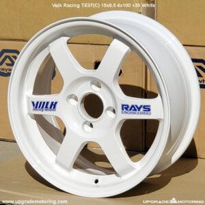 Volk Racing TE37(C) Wheel 15×6.5 4×100 +35 White – Single