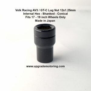 Volk Racing GT-C/AV3 Internal Hex/Shanked Conical Lug Black 12×1.25mm