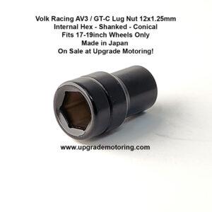 Volk Racing GT-C/AV3 Internal Hex/Shanked Conical Lug Black 12×1.25mm