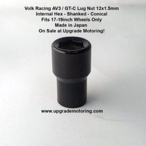 Volk Racing GT-C/AV3 Int Hex/Shanked Conical Lug Black 12×1.50mm