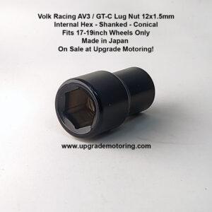 Volk Racing GT-C/AV3 Int Hex/Shanked Conical Lug Black 12×1.50mm