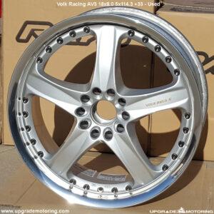 Volk Racing Wheel AV3 18×8.0 5×114.3 +33 Silver. Used