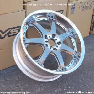 Volk Racing GT-7 Wheel 18×8.0 5×114.3 +39 Gun Metal. Single