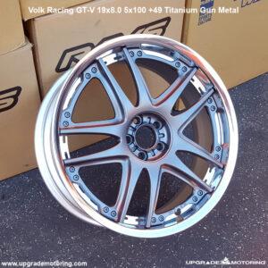 Volk Racing GT-V Wheel 19×8.0 5×100 +49 Matte Graphite Single