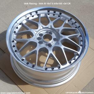 Volk Racing Volk III Wheel – 18×7.5 4×100/5×100 +34 Silver – Single