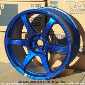 Volk Racing VR G2 20×10.0 5×120 +20 Hyper Blue – Single