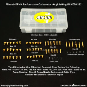 Mikuni 40PHH Carburetor – 6cyl Jetting Kit #Z70/162