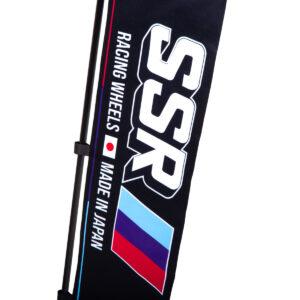SSR Wheels Mini Nobori Banner w/ Stand Black TYSSRMN001