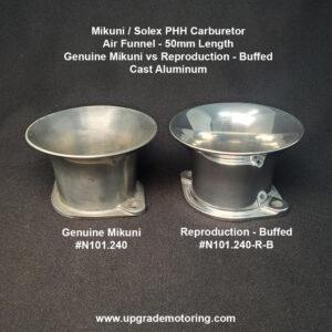 Mikuni Style Air Funnel – 44PHH – 50mm O/L Cast/Buffed Each