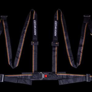 Mugen 4 Point Harness Black 2inch Snap In #81400-XG8 -K0S0